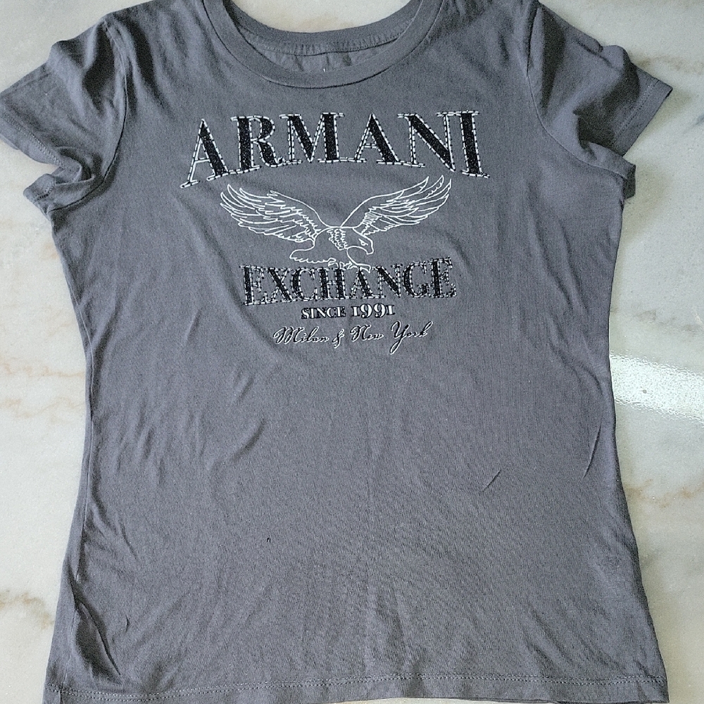 Armani Exchange Gray Short Sleeve Tee